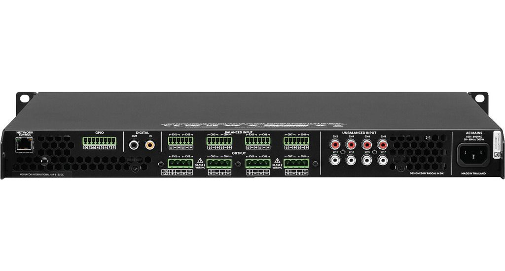 Monacor PA-8125DX - Wielofunkcyjny, 8-strefowy wzmacniacz matrycowo-miksujący0 Monacor PA-8125DX - Wielofunkcyjny, 8-strefowy wzmacniacz matrycowo-miksujący0