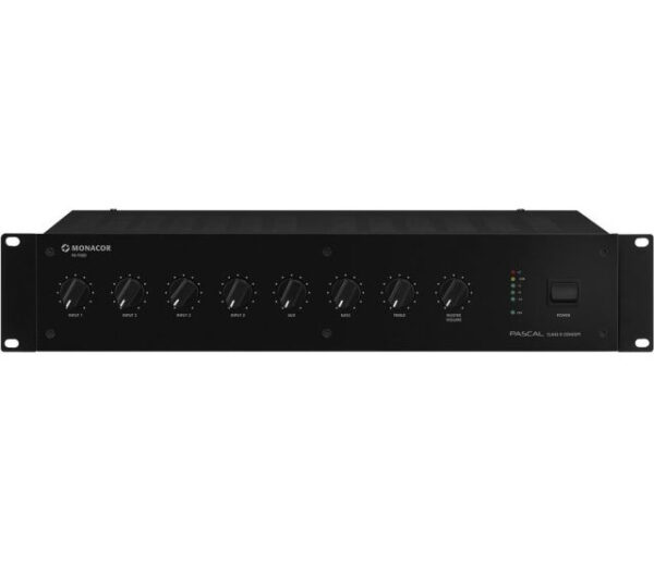 Monacor PA-928D - Cyfrowy wzmacniacz miksujący PA, mono, 280W RMS