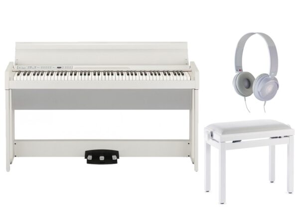 Pianino cyfrowe Korg C1 Air WH + ława + słuchawki w zestawie