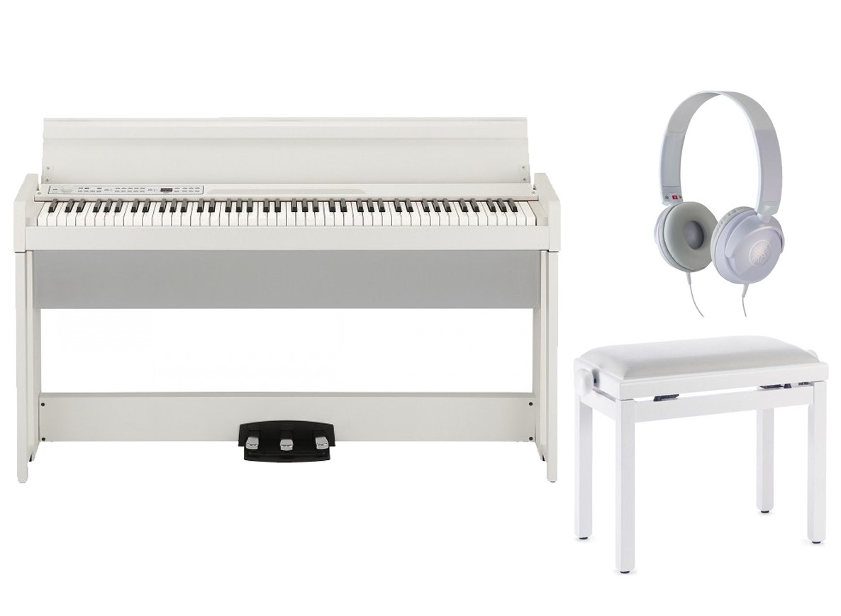 Pianino cyfrowe Korg C1 Air WH + ława + słuchawki w zestawie Pianino cyfrowe Korg C1 Air WH + ława + słuchawki w zestawie