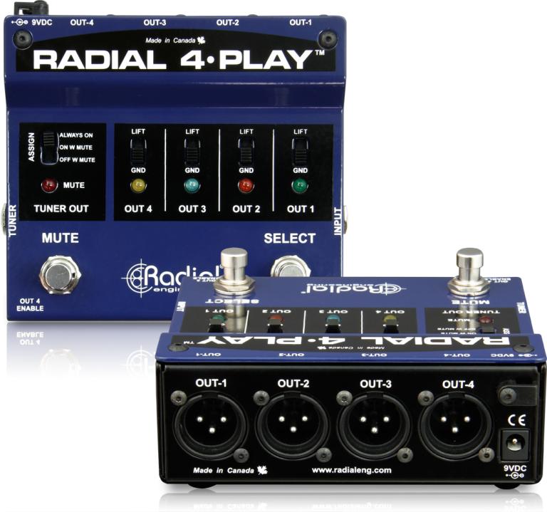 RADIAL 4-Play - Di-box MULTI-OUTPUT dla klawiszy RADIAL 4-Play - Di-box MULTI-OUTPUT dla klawiszy