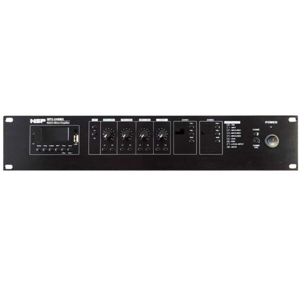 Wzmacniacz mikser 2-strefowy NSP NP2-240MX