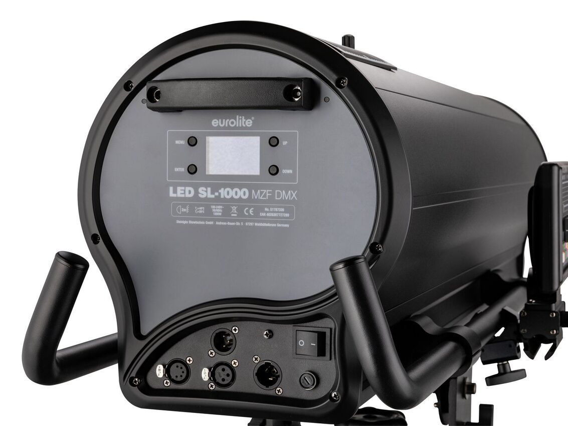 EUROLITE LED SL-1000 MFZ DMX - Reflektor Follow Spot ze skrzynią transportową2 EUROLITE LED SL-1000 MFZ DMX - Reflektor Follow Spot ze skrzynią transportową2