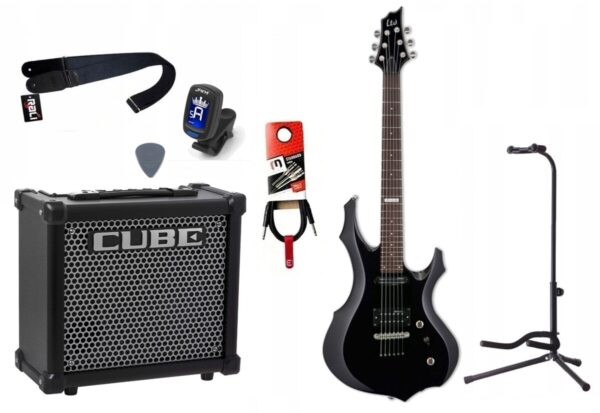 Gitara Elektryczna + Wzmacniacz 10W Tuner Zestaw 808