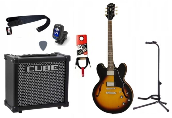 Gitara Elektryczna + Wzmacniacz 10W Tuner Zestaw 827