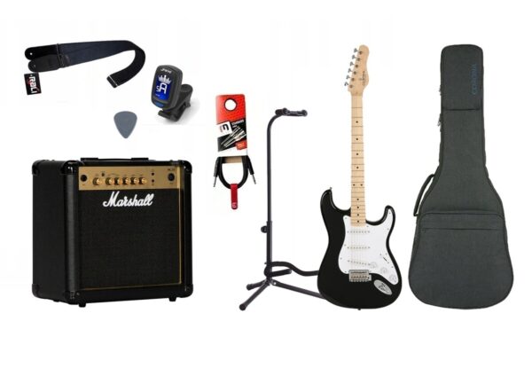 Gitara Elektryczna + Wzmacniacz 15W Kabel Zestaw 662