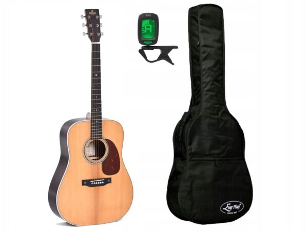 Gitara akustyczna Sigma Guitars DT-1 + pokrowiec + tuner - zestaw gitarowy