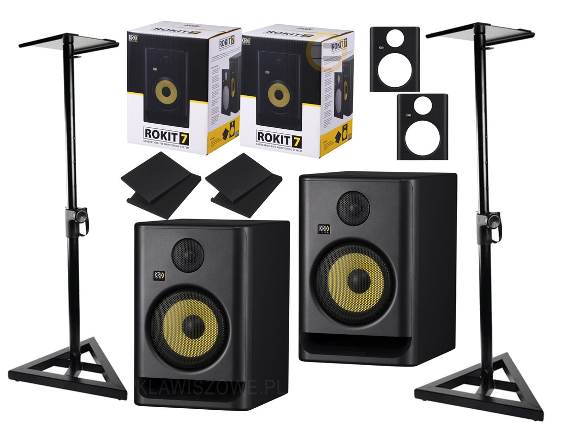 KRK ROKIT 7 RP7 G5 | PARA (2 sztuki) + statywy KRK ROKIT 7 RP7 G5 | PARA (2 sztuki) + statywy