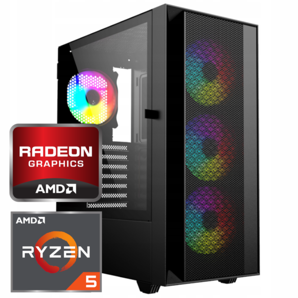 Komputer Gamingowy Ryzen 5 3600/16GB RAM/512GB SSD/RX 7600 Win 11