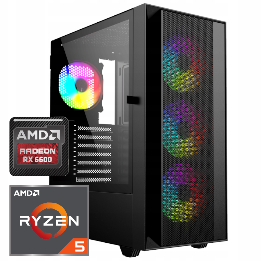 Komputer Gamingowy Ryzen 5 5600/32GB RAM/1000GB SSD/RX 6600 Win11 Komputer Gamingowy Ryzen 5 5600/32GB RAM/1000GB SSD/RX 6600 Win11