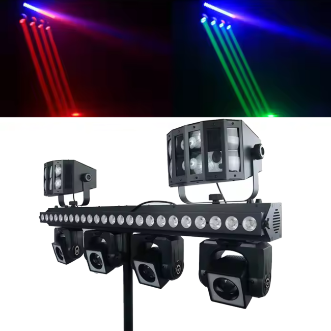 LIGHT4ME MT BAR 3 zestaw oświetleniowy multiefekt świetlny 4w15 LIGHT4ME MT BAR 3 zestaw oświetleniowy multiefekt świetlny 4w15