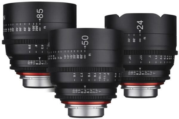 Samyang Rokinon XEEN SET 24mm , 50mm , 85mm - T1.5 CINE Canon EF