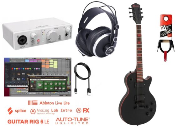 Zestaw do nagrywania gitary + interfejs + słuchawki 003