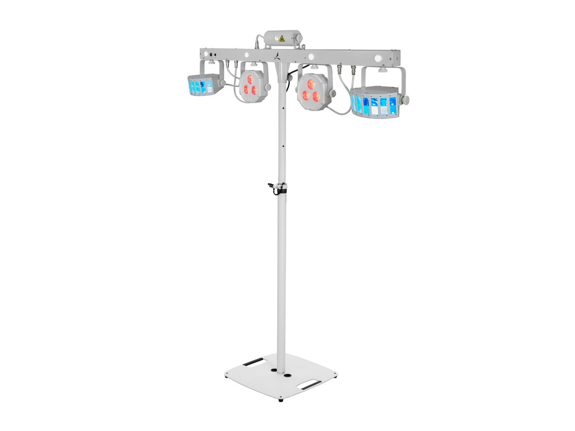 EUROLITE Set LED KLS Laser Bar FX Light Set white + BPS-2 Loudspeaker Stand white EUROLITE Set LED KLS Laser Bar FX Light Set white + BPS-2 Loudspeaker Stand white