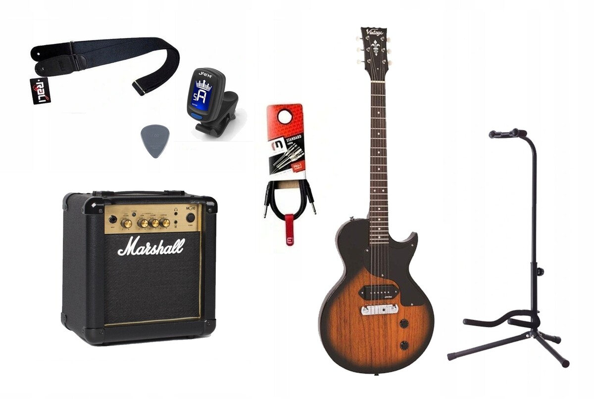Gitara Elektryczna + Wzmacniacz 10W Kabel Zestaw 126 Gitara Elektryczna + Wzmacniacz 10W Kabel Zestaw 126
