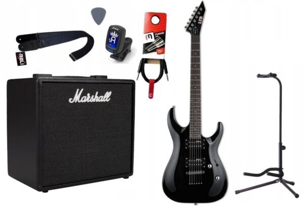 Gitara Elektryczna + Wzmacniacz 25W Kabel Zestaw 528