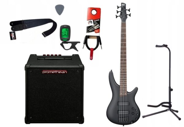 Gitara basowa Ibanez SR305EB-WK + Wzmacniacz 20W + Kabel + Tuner + Statyw