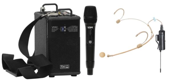 LDM PersonalBox Light V220 H20 - zestaw nagłośnieniowy z mikrofonem do ręki i nagłownym