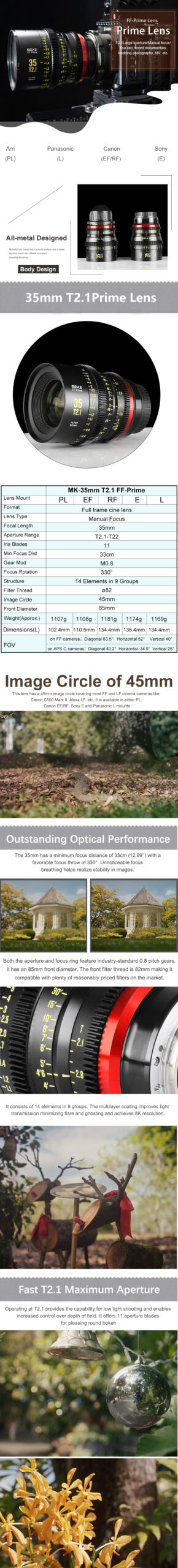 Meike MK-35T2.1 FF-Prime (E Mount, EF, L, PL, RF)1 Meike MK-35T2.1 FF-Prime (E Mount, EF, L, PL, RF)1