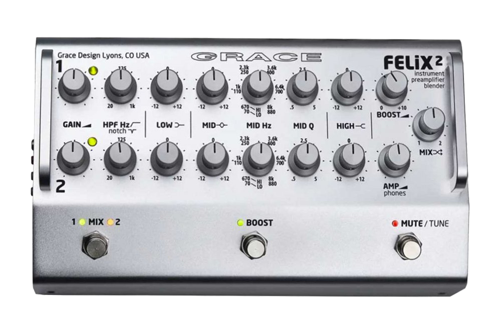 Grace Design FELIX 2 - Instrument Preamp / EQ / DI, silver0 Grace Design FELIX 2 - Instrument Preamp / EQ / DI, silver0