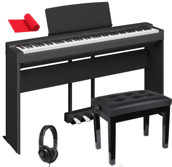 YAMAHA P-225 bk ZESTAW STATYW + PEDAŁY + ŁAWA