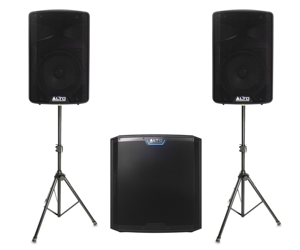 Zestaw nagłośnieniowy Alto TX, 2x kolumna TX408, 1x subwoofer TS15S statywy