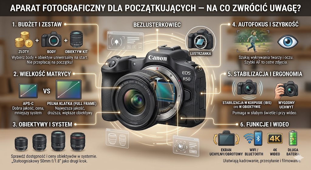 Aparat fotograficzny dla początkujących — na co zwrócić uwagę?