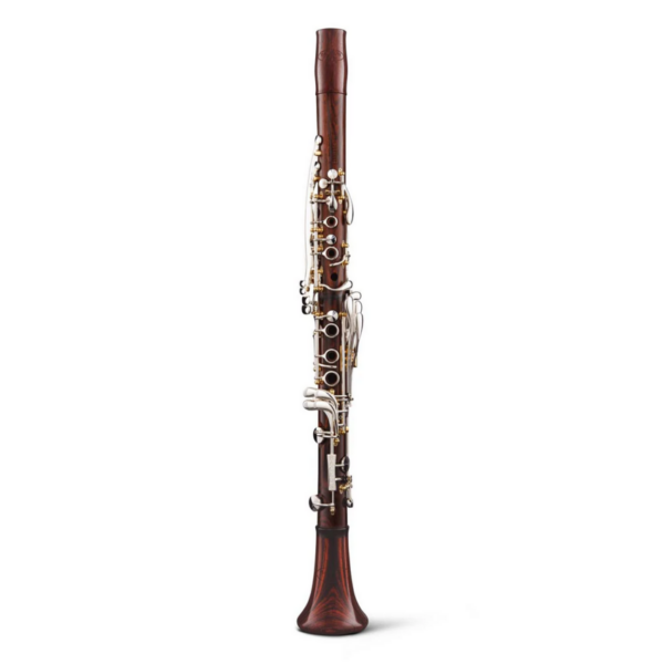 BACKUN klarnet A, seria Lumiere, klapy posrebrzane, słupki pozłacane, Cocobolo