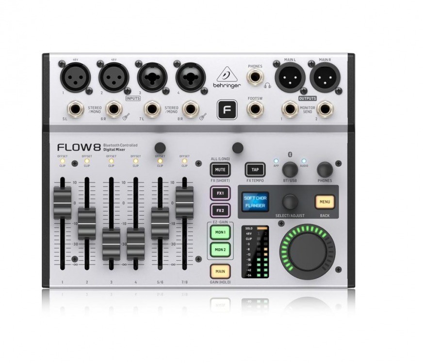 Behringer FLOW 8 - mikser cyfrowy do podcastów Behringer FLOW 8 - mikser cyfrowy do podcastów