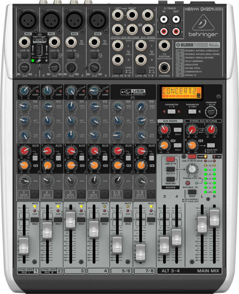 Behringer XENYX QX 1204 USB - mikser audio Behringer XENYX QX 1204 USB - mikser audio