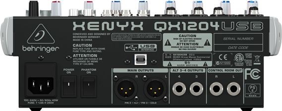Behringer XENYX QX1204USB - mikser dźwięku , USB port, efekty DSP0 Behringer XENYX QX1204USB - mikser dźwięku , USB port, efekty DSP0