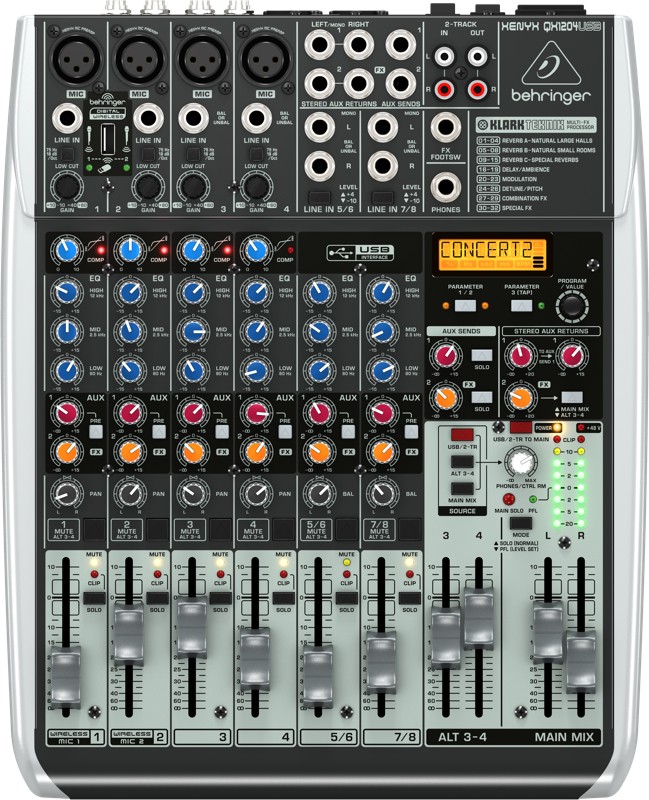 Behringer XENYX QX1204USB - mikser dźwięku , USB port, efekty DSP Behringer XENYX QX1204USB - mikser dźwięku , USB port, efekty DSP