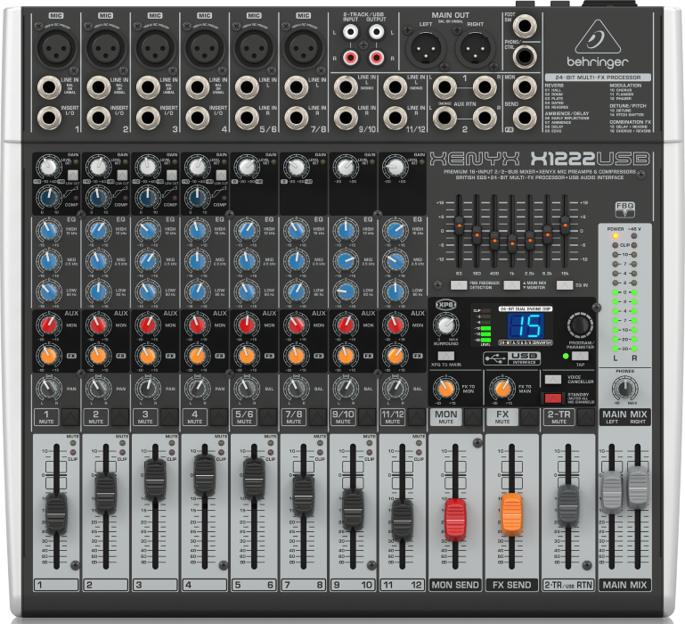 Behringer XENYX X1222 USB - mikser Behringer XENYX X1222 USB - mikser