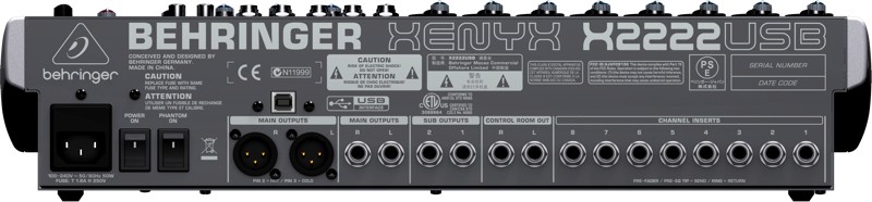 Behringer XENYX X2222USB - mikser stereo USB0 Behringer XENYX X2222USB - mikser stereo USB0