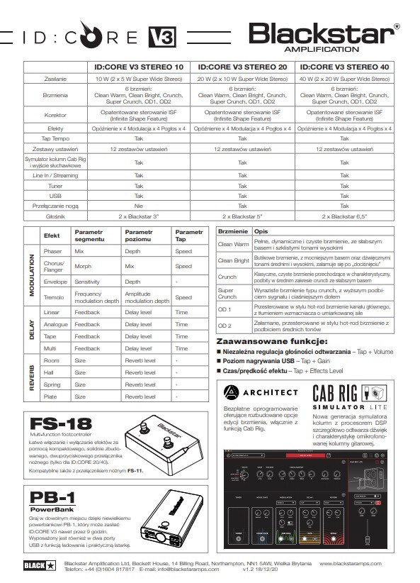 Blackstar ID:Core Stereo 10 v3 - wzmacniacz gitarowy8 Blackstar ID:Core Stereo 10 v3 - wzmacniacz gitarowy8