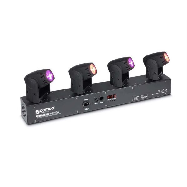 Cameo HYDRABEAM 400 RGBW - Instalacja oświetleniowa wyposażona w 4 ultraszybkie lampy PAR Moving Head CREE RGBW Quad LED 10 W