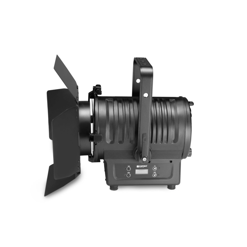 Cameo TS 100 WW - Theatre Spotlight with Fresnel Lens and 100 Watt Warm White LED in Black Housing1 Cameo TS 100 WW - Theatre Spotlight with Fresnel Lens and 100 Watt Warm White LED in Black Housing1