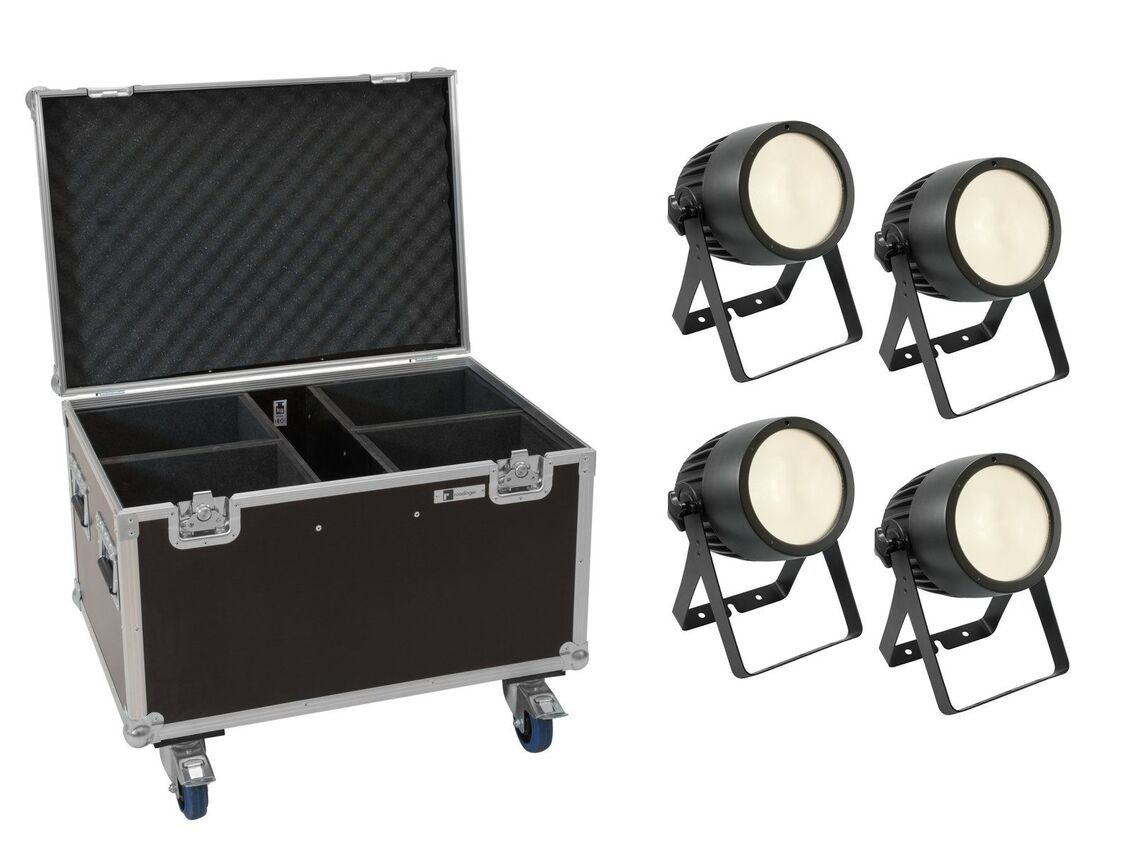 EUROLITE Zestaw 4x LED Theatre COB 200 WW + Skrzynia Transportowa EUROLITE Zestaw 4x LED Theatre COB 200 WW + Skrzynia Transportowa