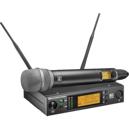Electro-Voice RE3-RE520 Bezprzewodowy zestaw UHF z pojemnościowym mikrofonem superkardioidalnym RE520 (częstotliwość L5 (488 MHz - 524 MHz)) Electro-Voice RE3-RE520 Bezprzewodowy zestaw UHF z pojemnościowym mikrofonem superkardioidalnym RE520 (częstotliwość L5 (488 MHz - 524 MHz))