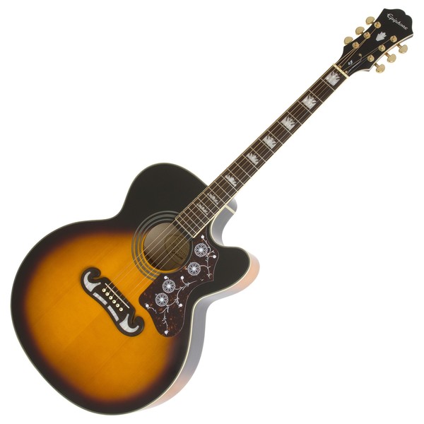 Epiphone J-200EC Vintage Sunburst - gitara elektroakustyczna + POKROWIEC