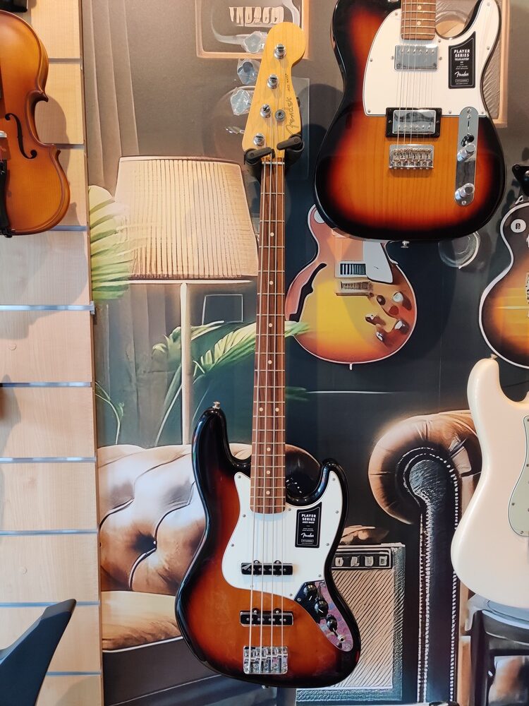Fender Player Jazz Bass PF 3TS + POKROWIEC0 Fender Player Jazz Bass PF 3TS + POKROWIEC0