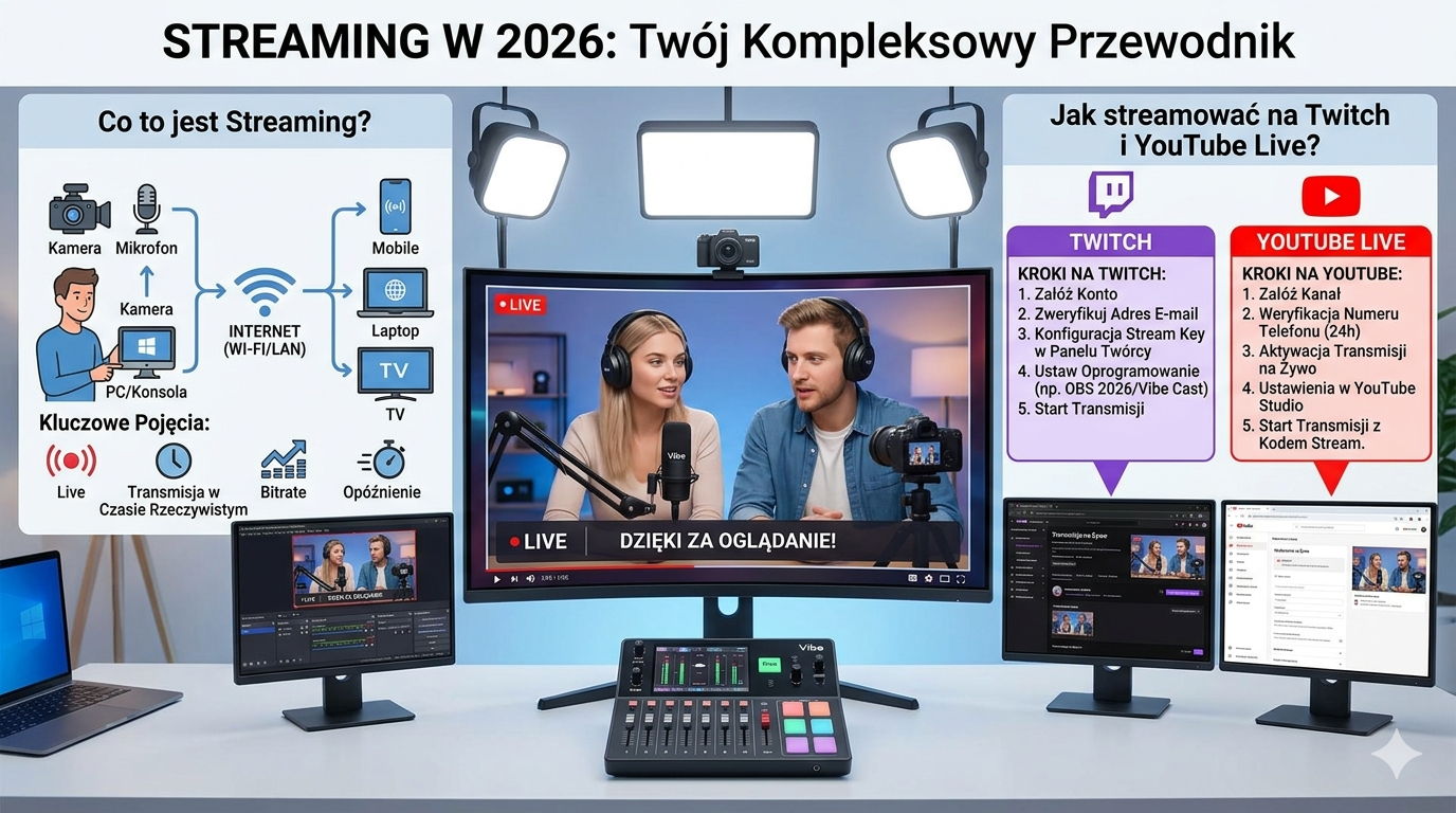 Co to jest streaming? Jak streamować na Twitch i YouTube Live?