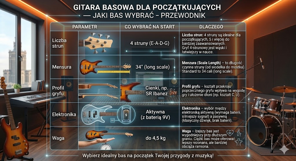 Gitara basowa dla początkujących — jaki bas wybrać