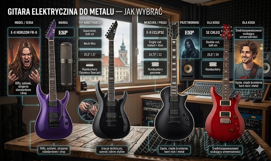Gitara elektryczna do metalu — jak wybrać