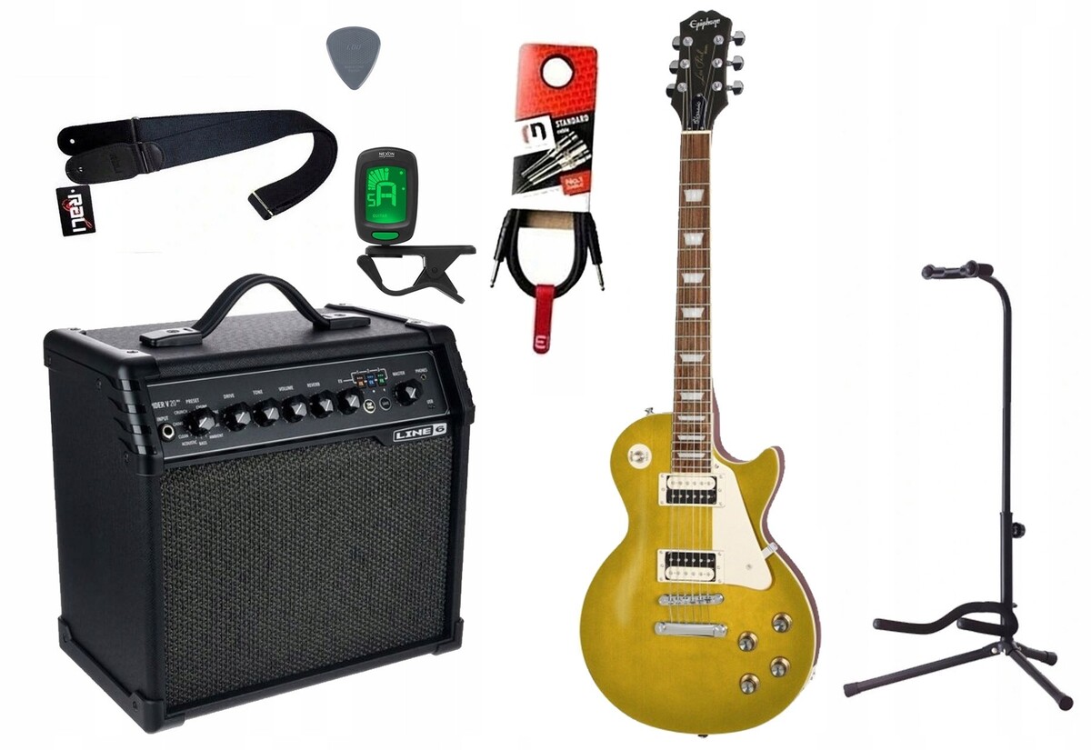 Gitara elektryczna + wzmacniacz 20W - zestaw 1470 Gitara elektryczna + wzmacniacz 20W - zestaw 1470