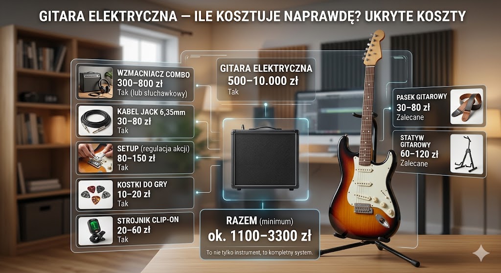 Gitara elektryczna — ile kosztuje naprawdę? Ukryte koszty