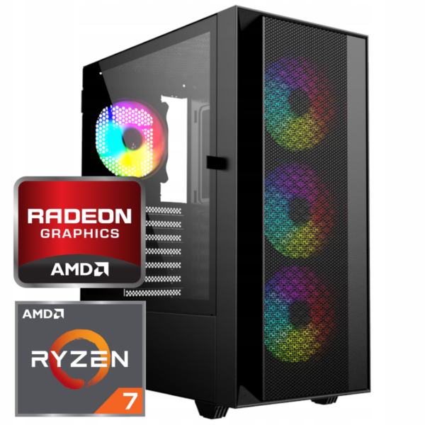 Komputer Gamingowy Ryzen 7 5700x/16GB RAM/1000GB SSD/RX 9060 XT 16GB Win 11
