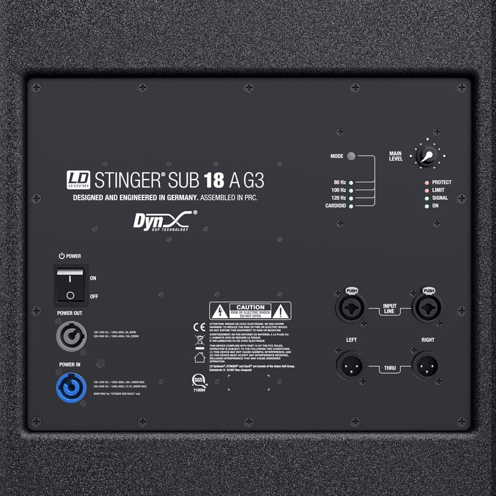 LD Systems STINGER SUB 18 A G3 - Active 18" bass-reflex PA subwoofer5 LD Systems STINGER SUB 18 A G3 - Active 18" bass-reflex PA subwoofer5