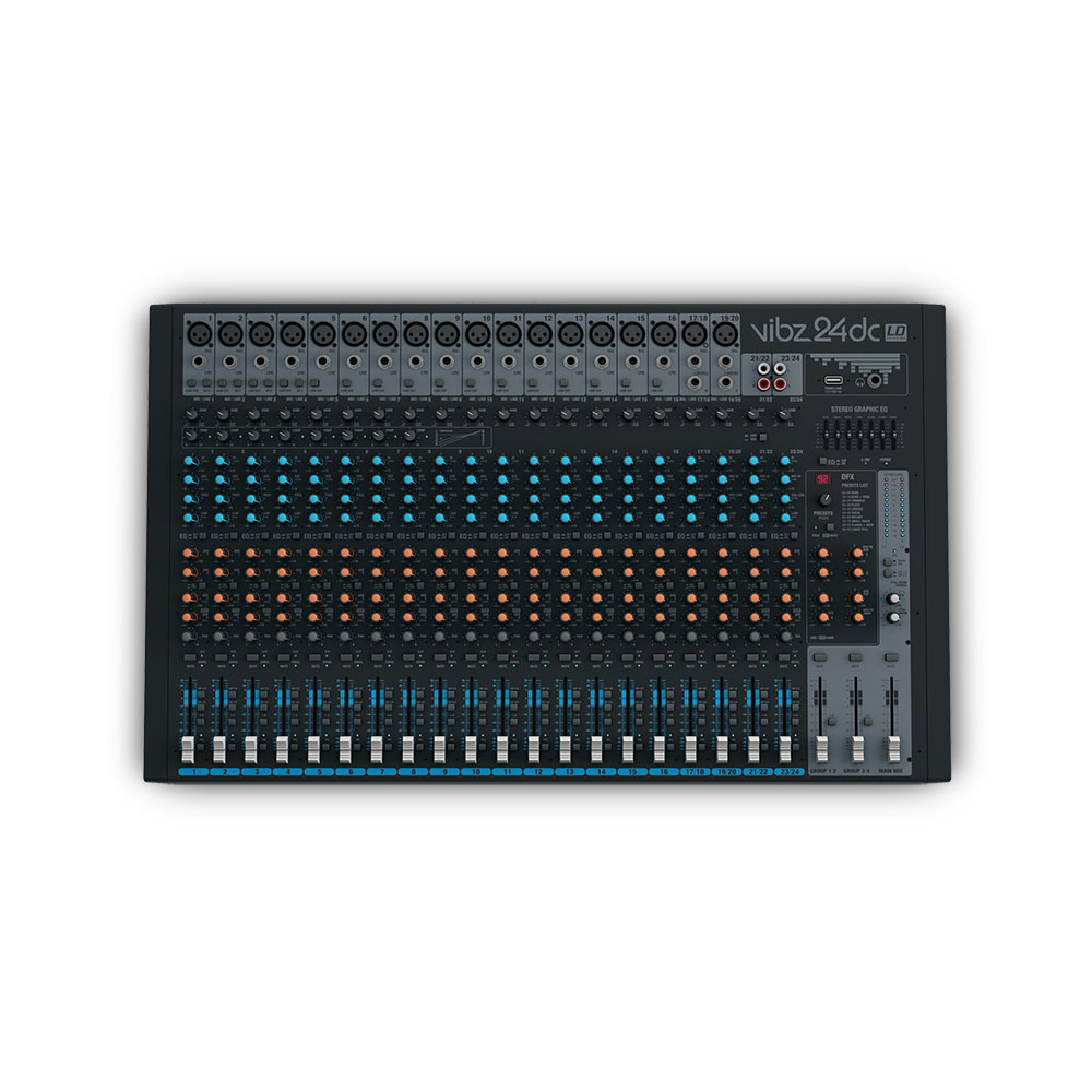 LD Systems VIBZ 24 DC - 24-kanałowy mikser z DFX i kompresorem0 LD Systems VIBZ 24 DC - 24-kanałowy mikser z DFX i kompresorem0