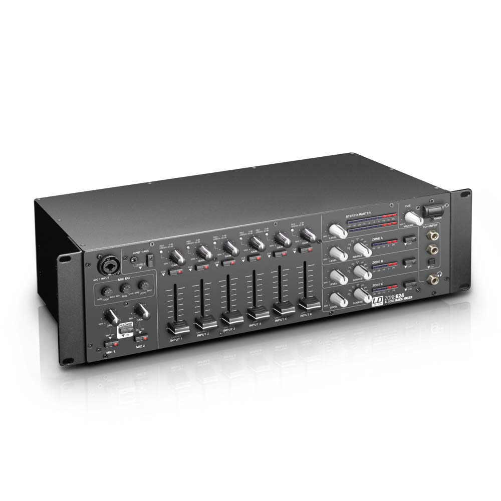 LD Systems ZONE 624 - mikser czterostrefowy 3u LD Systems ZONE 624 - mikser czterostrefowy 3u